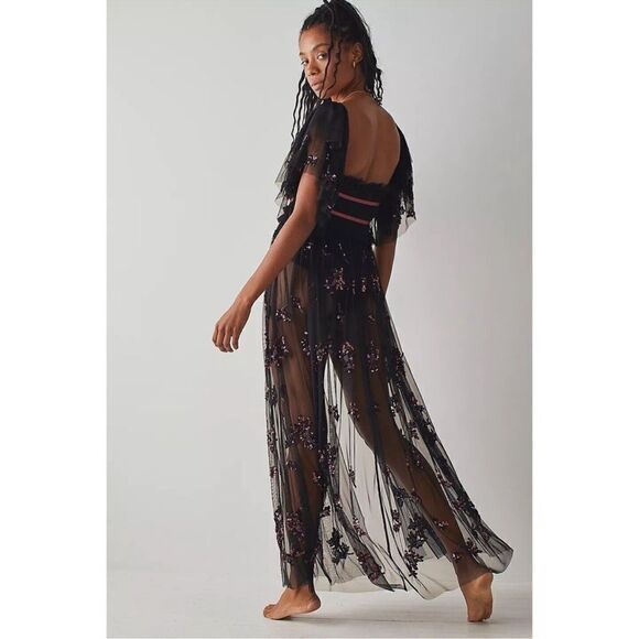 New Free People Just A Dream Maxi Bodysuit - Picture 1 of 8